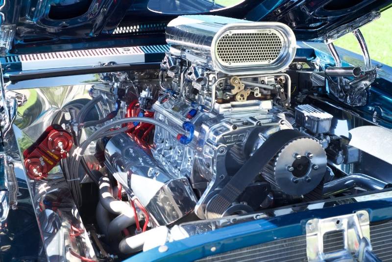 Chrome supercharged engine