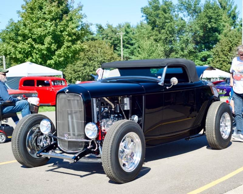 Black highboy roadster