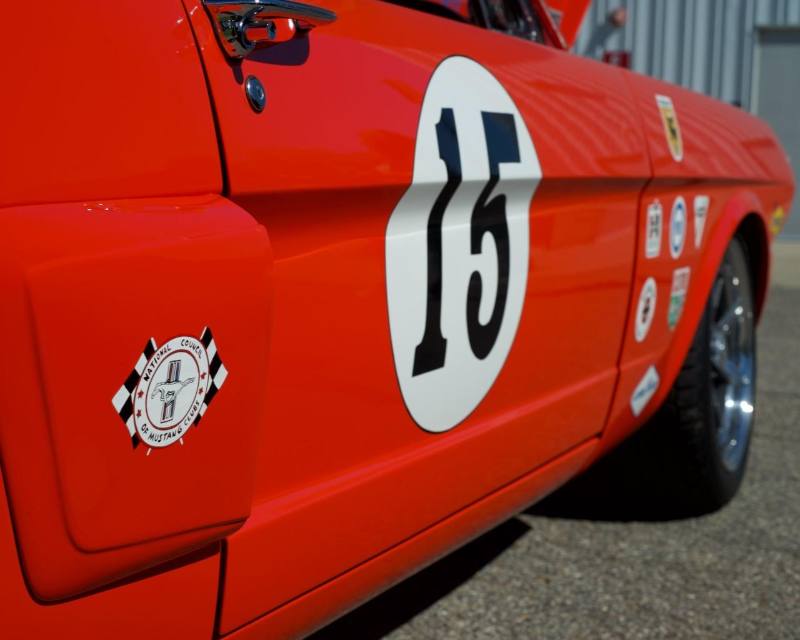 1965 Ford Mustang K-code with a #15 racing roundel